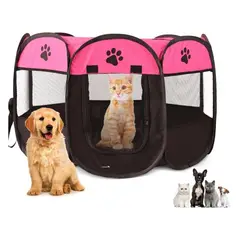 GENERICO - Corral Portatil 91x91x58cm Para Perros O Gatos Mascotas