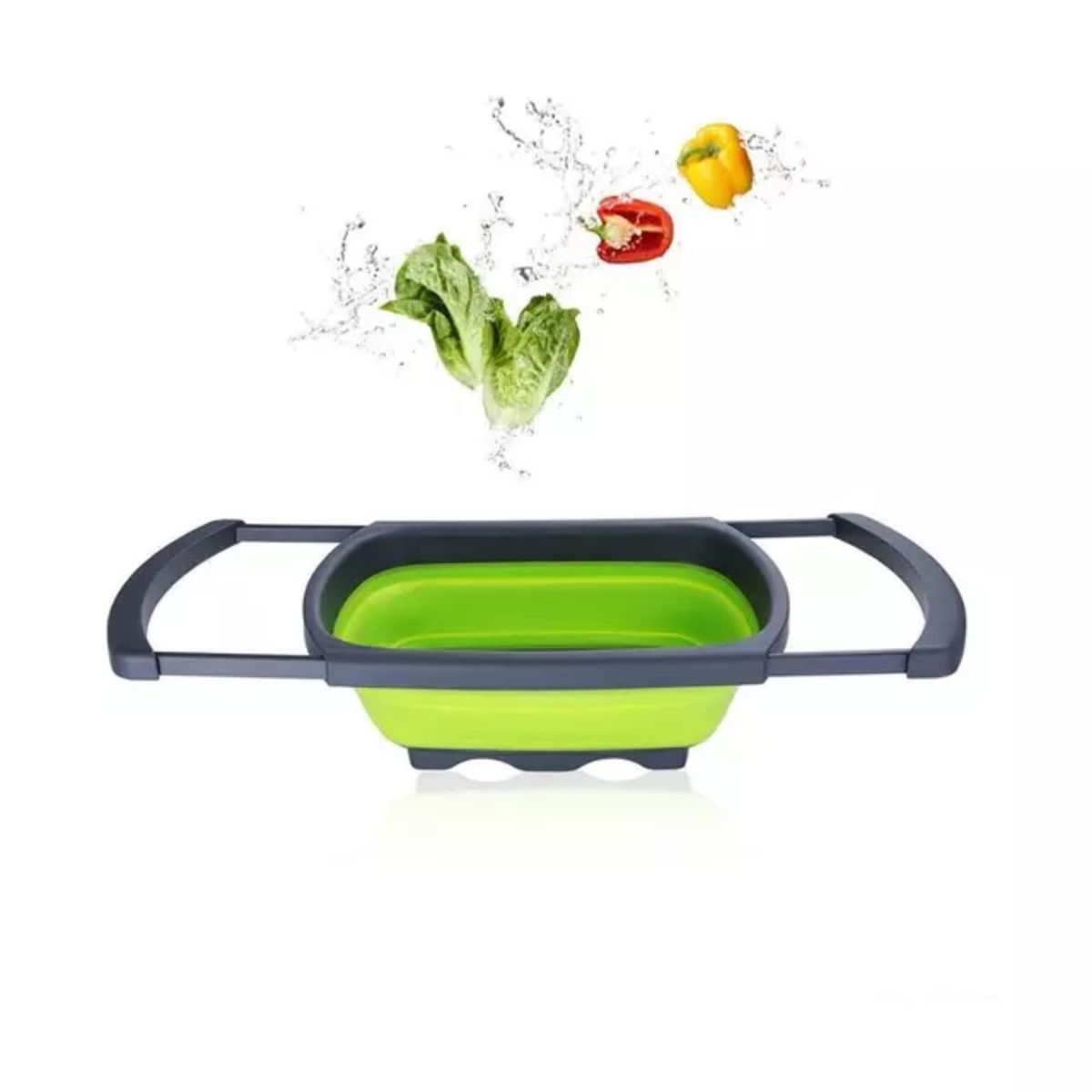 GENERICO - Colador Extensible Retractil Silicona Ajustable Cocina Lavaplatos Escurridor