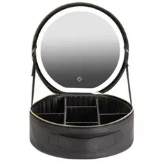 GENERICO - Estuche De Maquillaje Cosmetiquero Espejo Led Porta Brochas