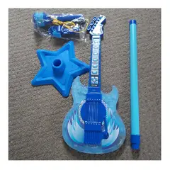 GENERICO - Juguete Guitarra Y Microfono Musical Karaoke Azul Infantil