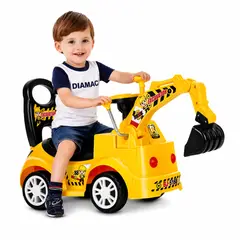 GENERICO - Correpasillo Retroexcavadora con Luz y Sonido – Andador Infantil 2 a 5 Años