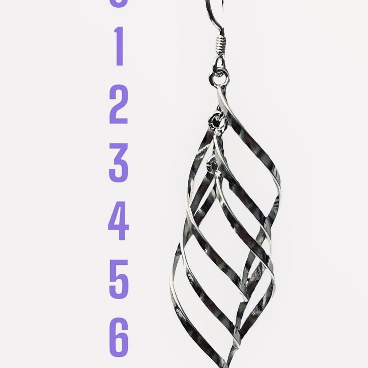 TAETHAI - Aros de plata 925 colgantes largos