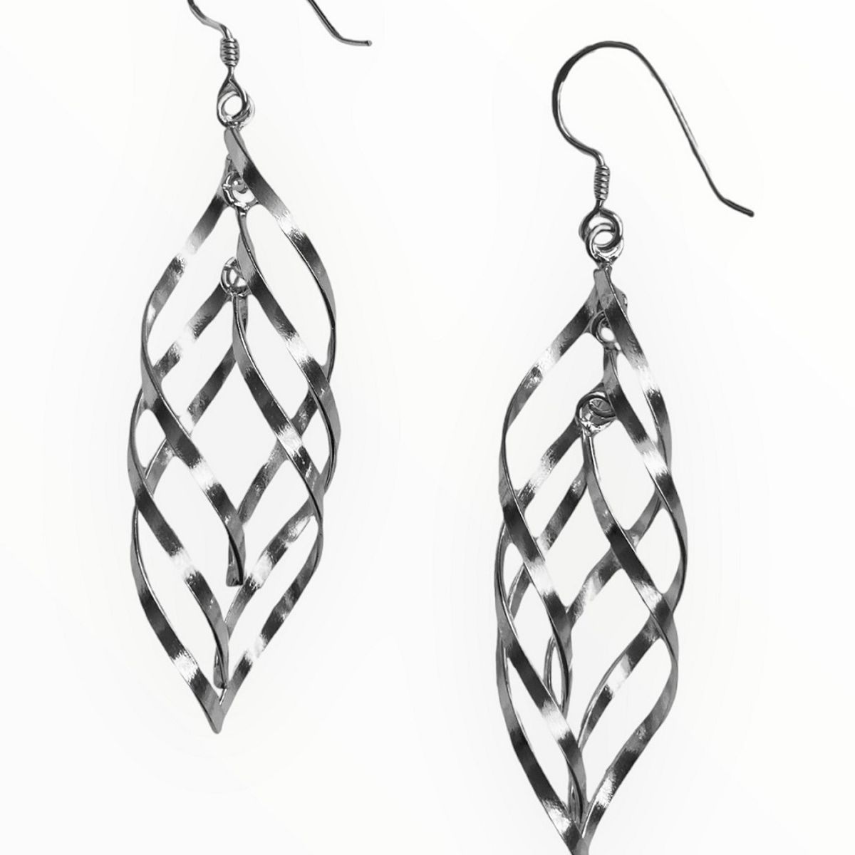 TAETHAI - Aros de plata 925 colgantes largos