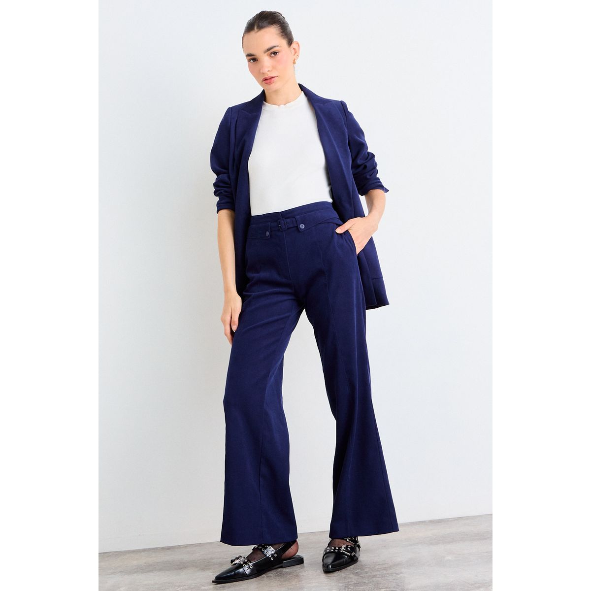 IO - Pantalon Liso Mujer Azul Io