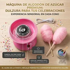 MOVI - Maquina para hacer algodón dulce en Casa, Rápida y Fácil - Ideal para Cumpleaños y Fiestas