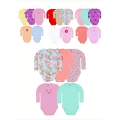BEBEPELU - Pack 5 Body Manga Larga Surtido Niña