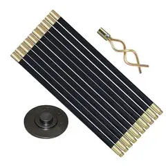 KUANGYE - Set Varillas Destapa Alcantarillado Flexibles Industrial 9M Con émbolo Goma Y Tornillo Sin Fin Doble