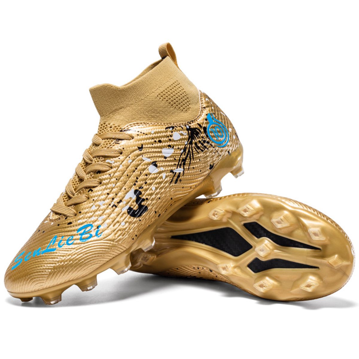DANWEILE - Zapatillas fútbol Unisex  Dorado