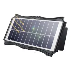 KUANGYE - Lámpara Solar De Pared Amarilla 8 Led Exterior Patio