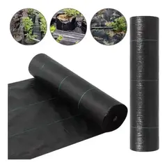 GENERICO - Tela Anti Maleza Anti Hierba Ground Cover 10 X 1.50 Mts