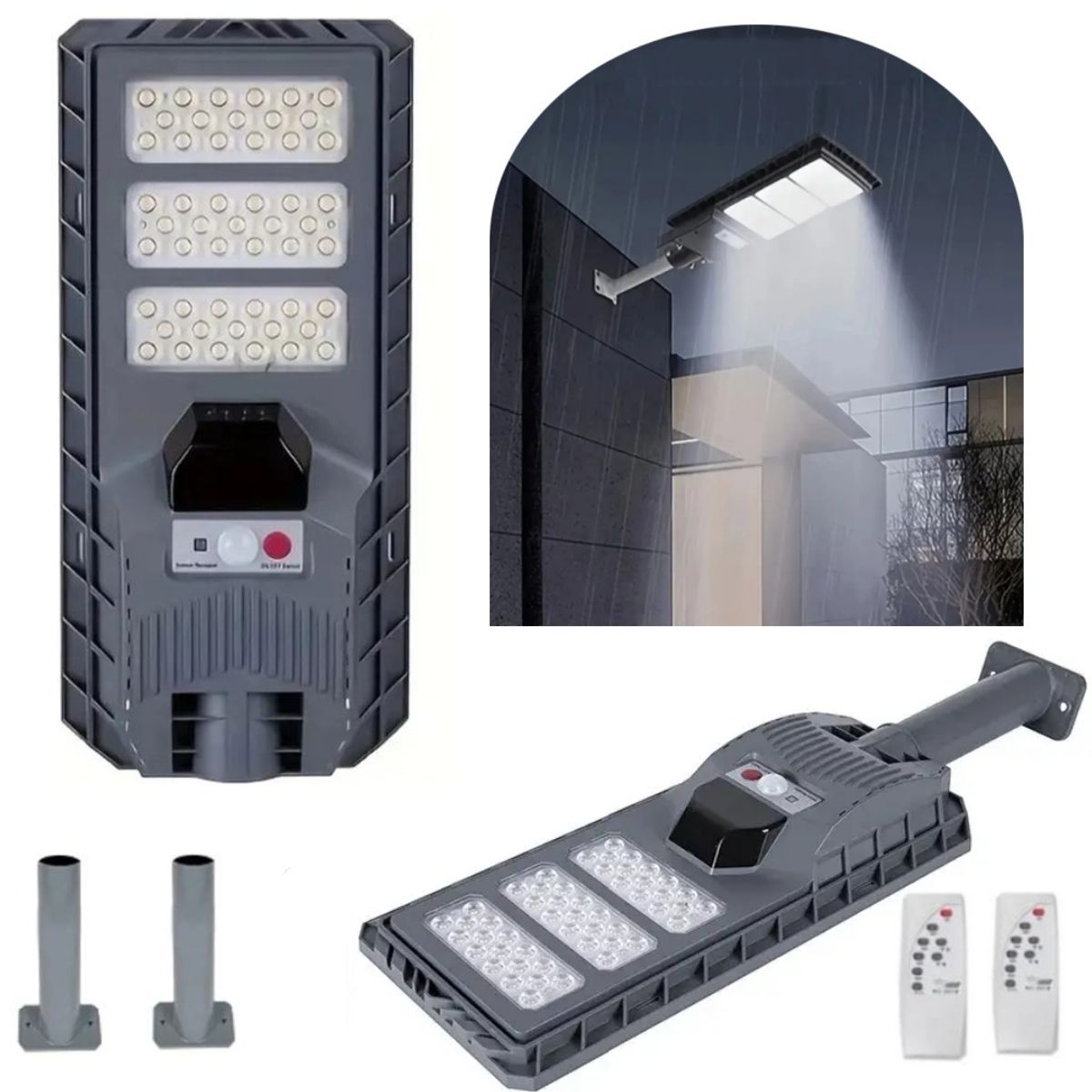 2Und Luz Solar Exterior 300W Recargable Ip65 800 LED Sensor M Y Control R Para Entrada,Garaje,Jardín, marca KUANGYE - Foto Principal