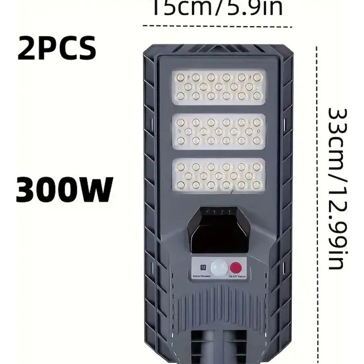 2Und Luz Solar Exterior 300W Recargable Ip65 800 LED Sensor M Y Control R Para Entrada,Garaje,Jardín, marca KUANGYE - Foto 2