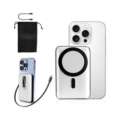 SANKARA - Cargador Portátil Por Phone Inalambrico Powerbank 10000mah Blanco