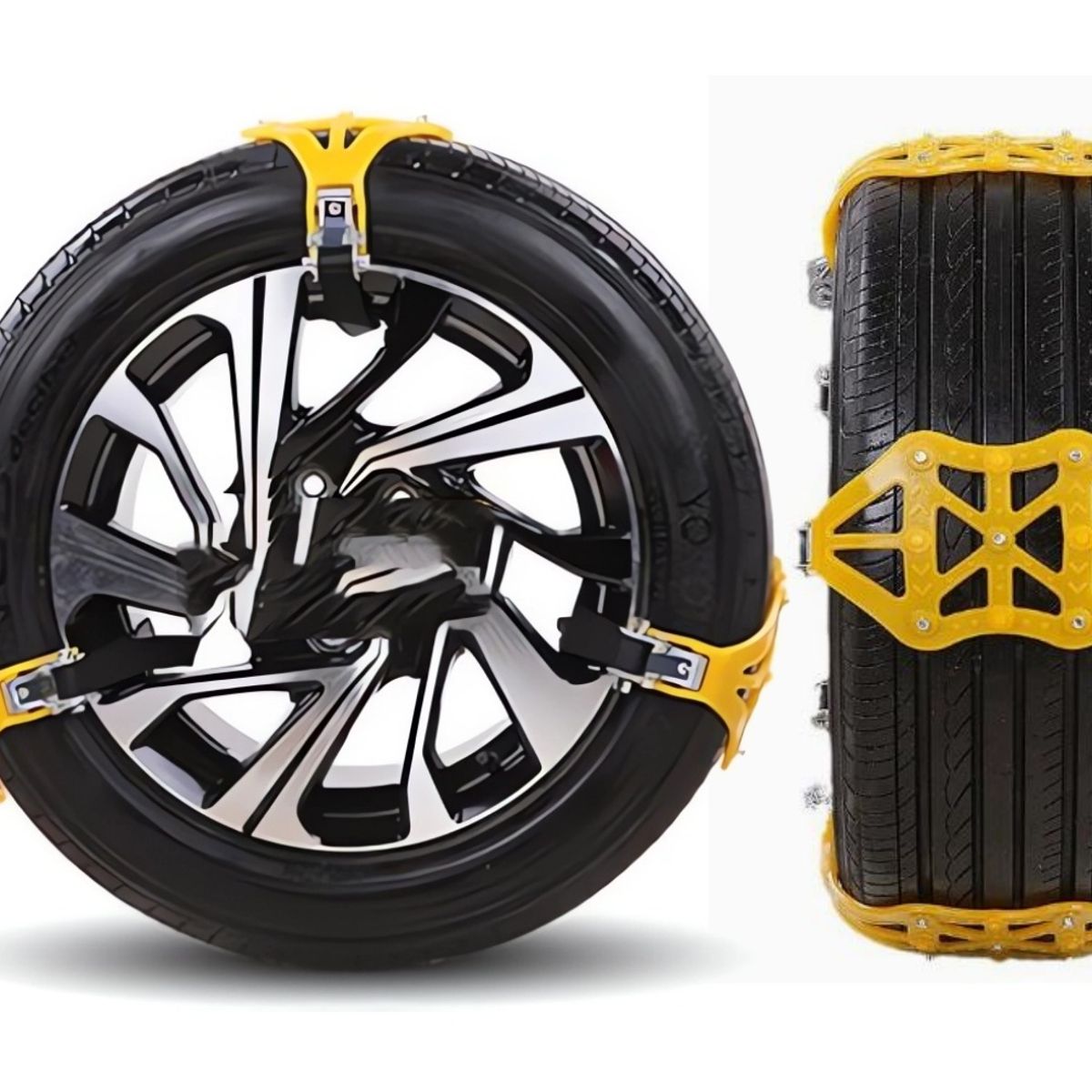 KUANGYE - 6 × Cadenas de nieve para coche,antideslizantes,Para Nieve Auto Jeep Suv 16mm a 265mm Grosor