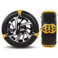 KUANGYE - 6 × Cadenas de nieve para coche,antideslizantes,Para Nieve Auto Jeep Suv 16mm a 265mm Grosor