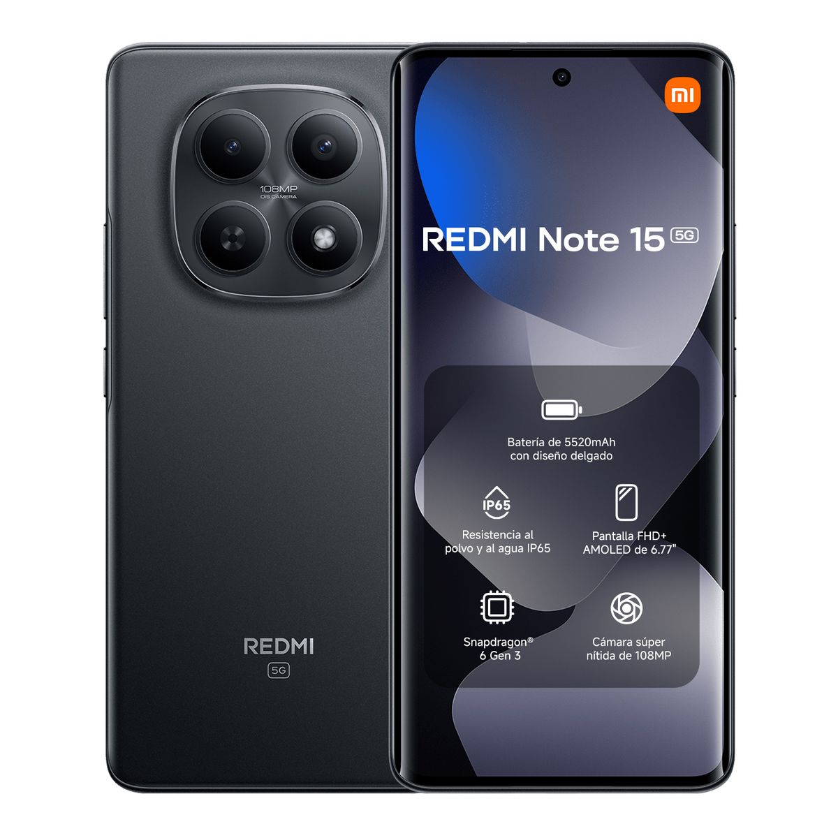 XIAOMI - REDMI Note 15 5G Negro 8GB + 256GB