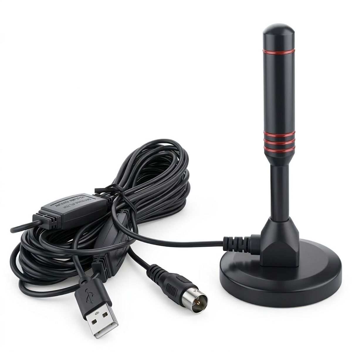 MALIK - Antena Digital TV HD SG-3002 con USB y Cable Coaxial