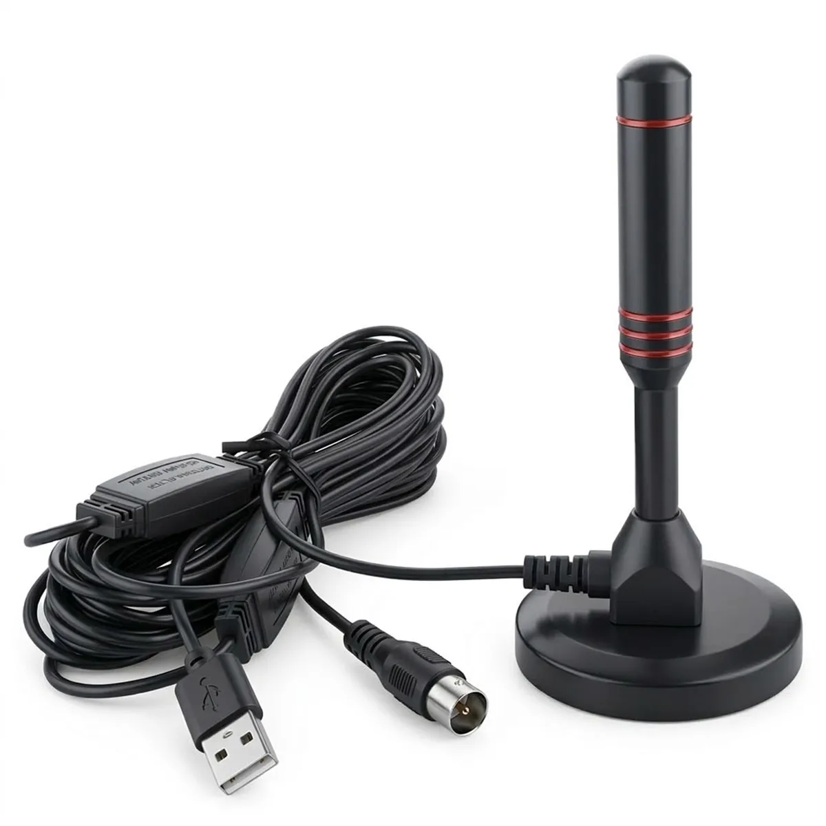 MALIK - Antena de TV Digital HD SG-3002 Incluye USB y Coaxial