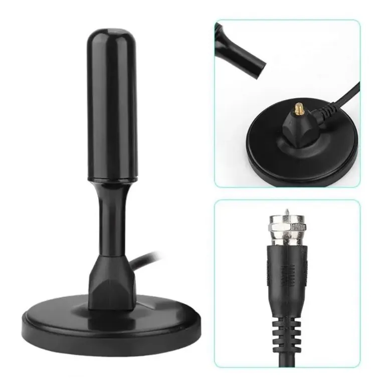 MALIK Antena Digital HD para TV con Cable de Cobre 4-5m Coaxial