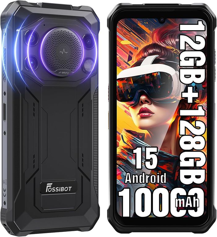 FOSSIBOT F110L Celular 12GB+128GB 10000mAh 50MP Android 15 Smartphone
