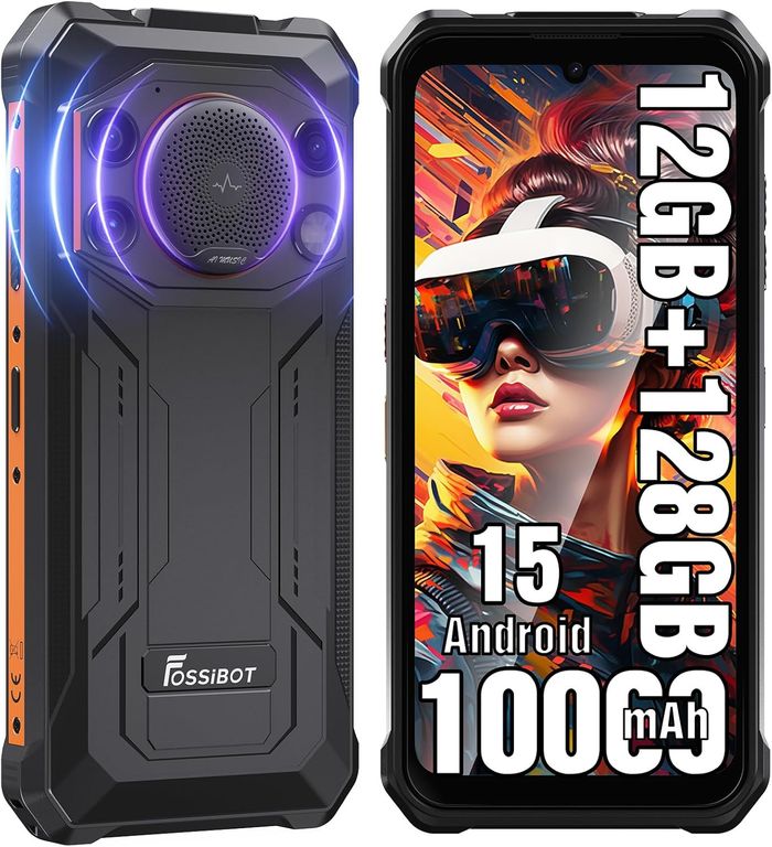 FOSSIBOT F110L Celular 12GB+128GB 10000mAh 50MP Android 15 Smartphone