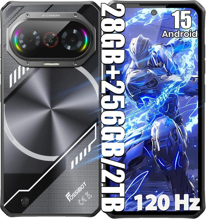 FOSSIBOT F114 Celular 28GB+256GB Android 15 Smartphone