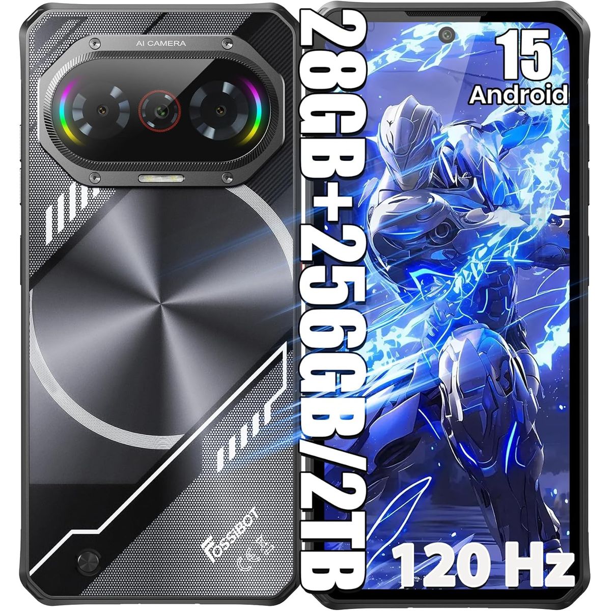 FOSSIBOT - FOSSIBOT F114 Celular 28GB+256GB Android 15 Smartphone
