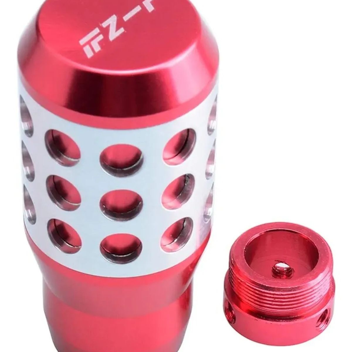 GENERICO - Pomo De Cambio De Marchas De Aluminio rojo Para Coche