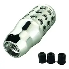 GENERICO - Pomo De Cambio De Marchas De Aluminio Plateado Para Coche