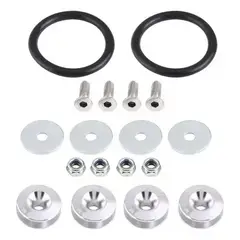 GENERICO - Kit De Sujetador De Liberacion Rapida Para Parachoque 18pzs Plateado