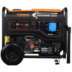FLOWMAK - Generador Gasolina GH12000E 9.5kW Monofásico 220V Con ATS
