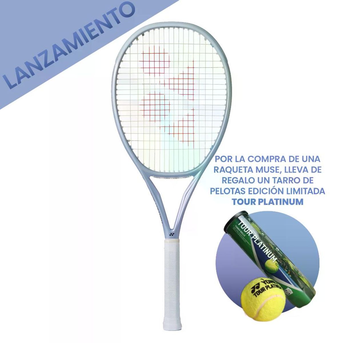 YONEX - Raqueta Tenis MUSE 98 305GR PEARL SILVER G3 2026