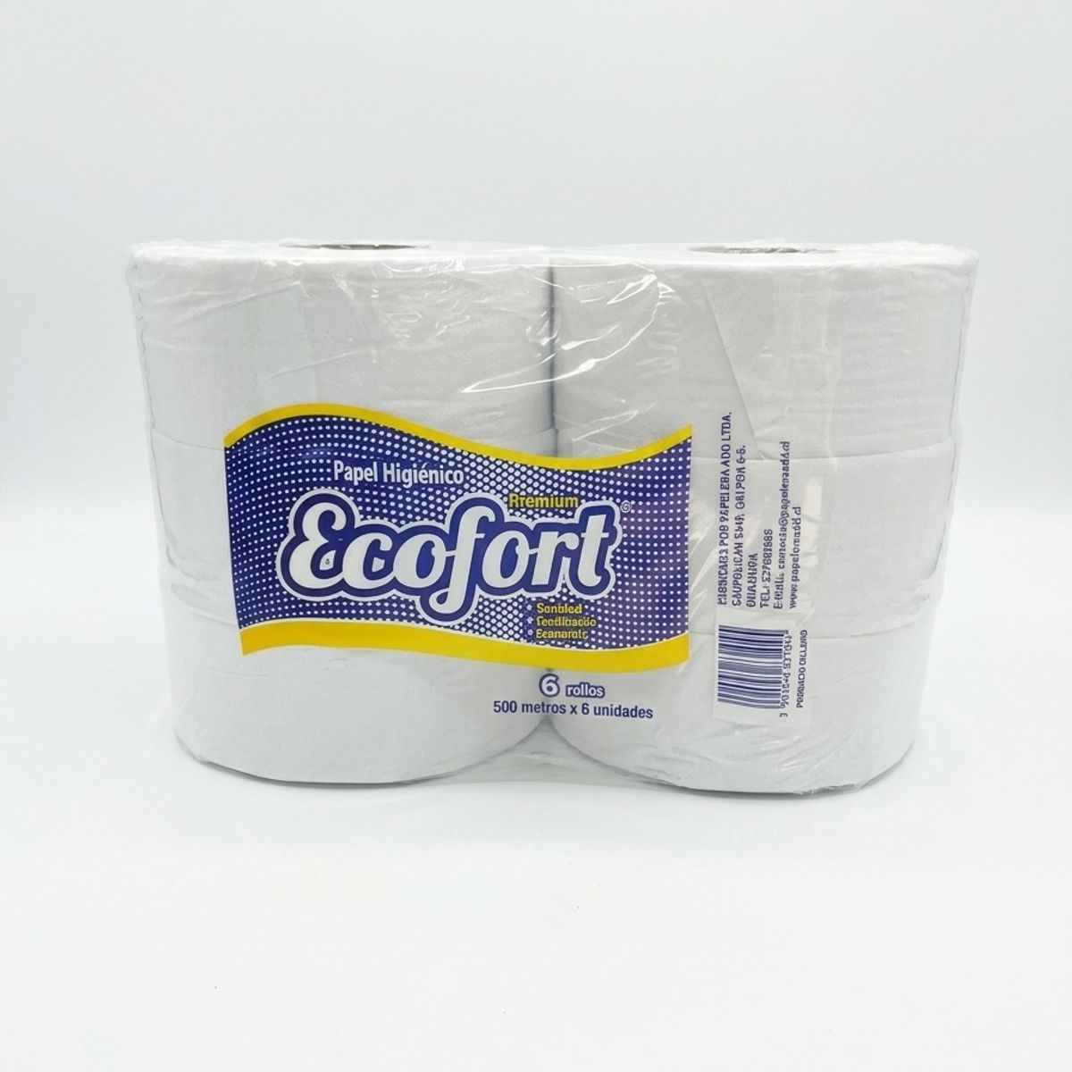 GENERICO - Papel Higienico Industrial Reciclado Jumbo 500mts X 6 Rollos