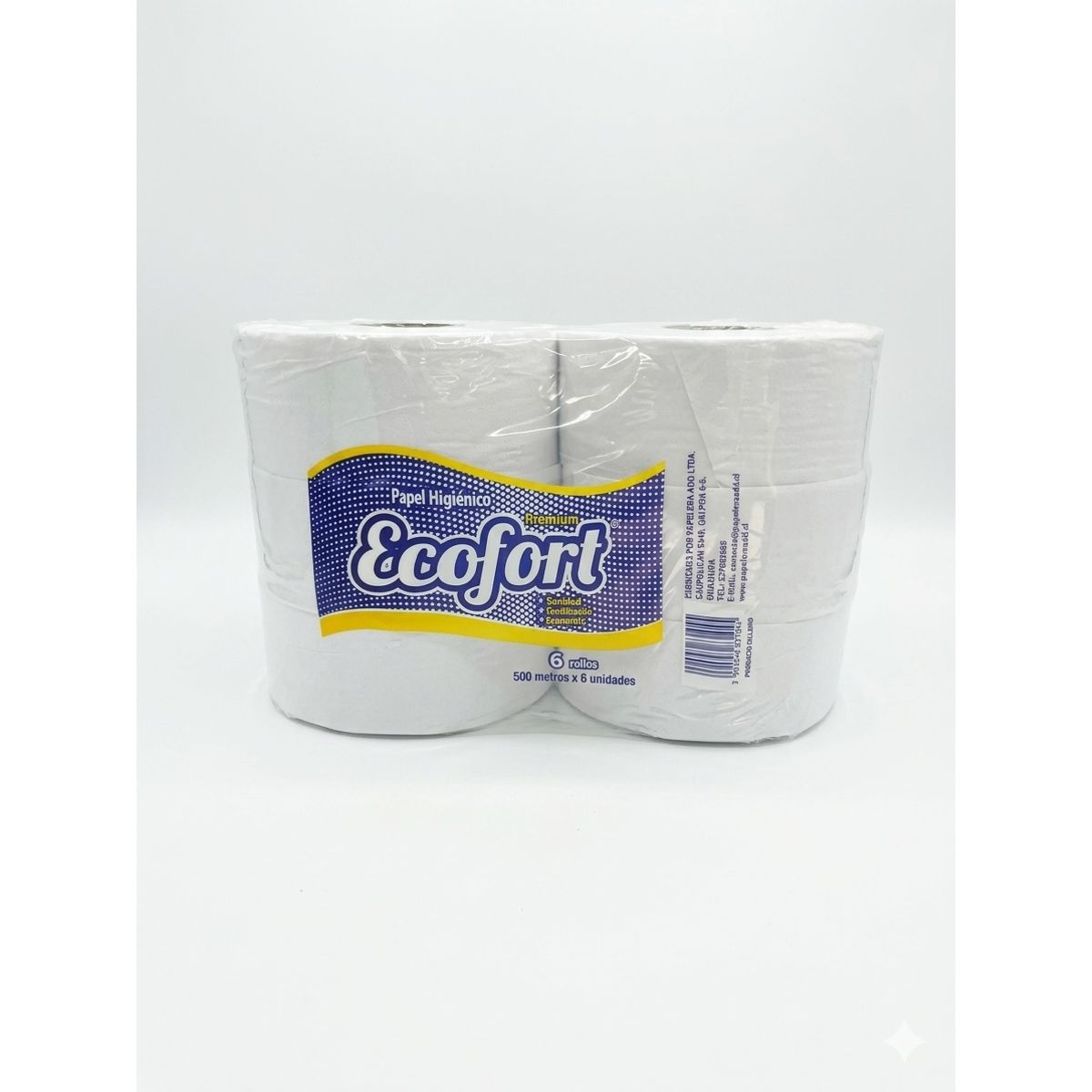 GENERICO - Papel Higienico Industrial Reciclado Jumbo 500mts X 6 Rollos