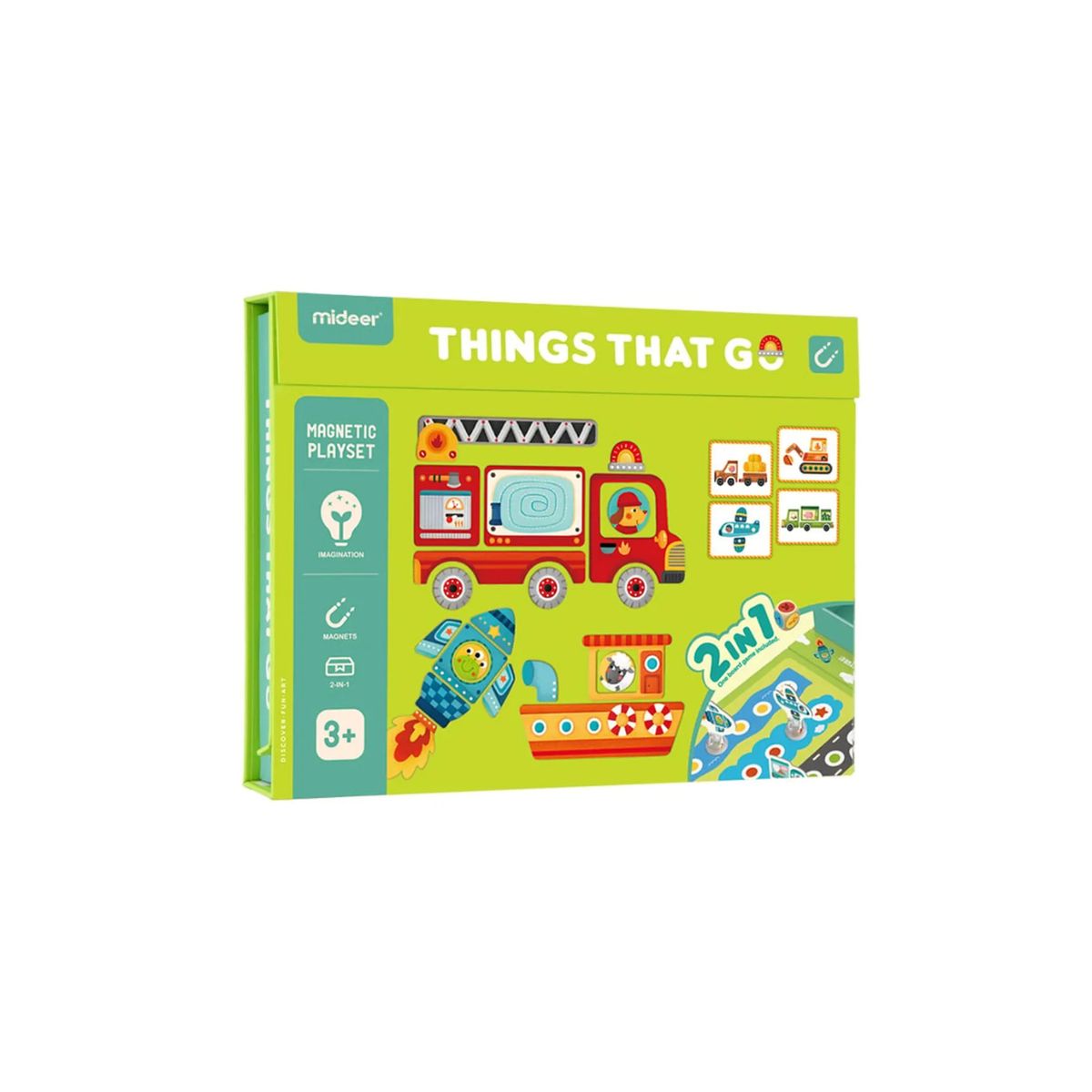 MIDEER - Juego magnético Things that Go (medios de transporte) Mideer