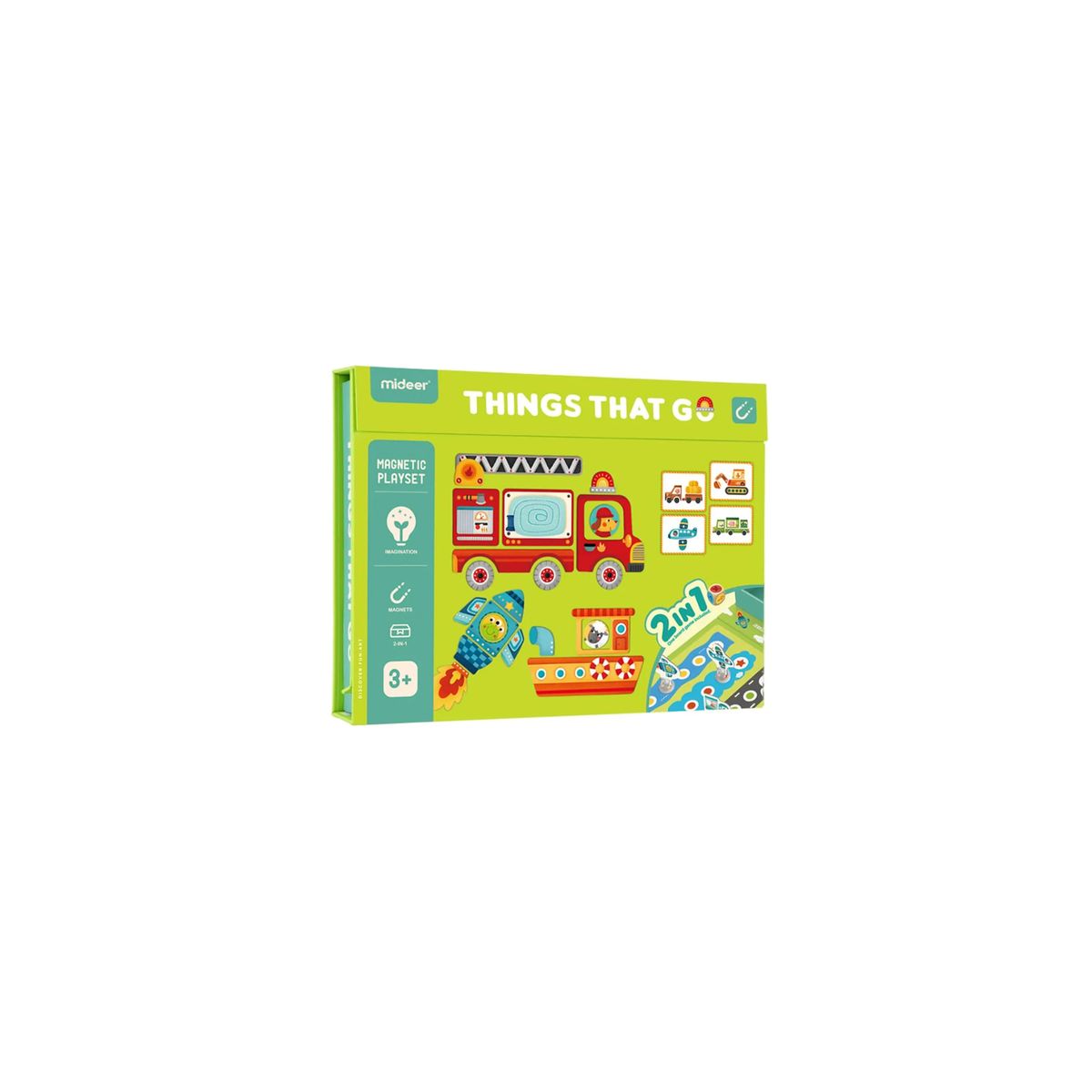 MIDEER - Juego magnético Things that Go (medios de transporte) Mideer