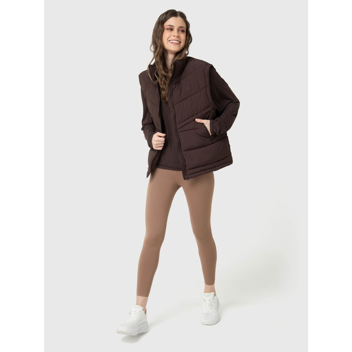 BSOUL - Parka Mujer Sleeveles Café BSOUL
