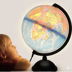 GENERICO - Lampara Globo Terraqueo Politico 32 Cm Resistente