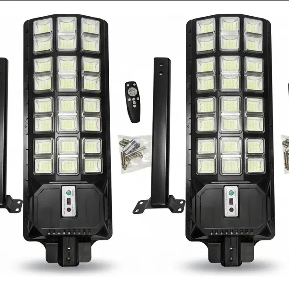 GENERICO - Pack X2 Foco Solar Led 2000w + Soporte Y Control Osmao