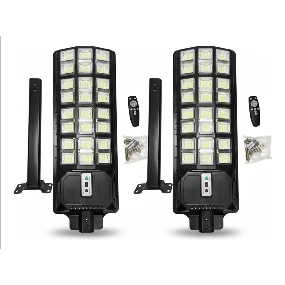 GENERICO - Pack X2 Foco Solar Led 2000w + Soporte Y Control Osmao
