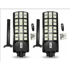 GENERICO - Pack X2 Foco Solar Led 2000w + Soporte Y Control Osmao