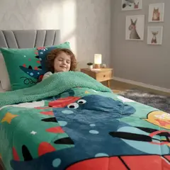 TODOHOGAR SANTIAGO DE CHILE - Cubrecama Infantil Polar con Chiporro 1.5 Plazas – Súper Suave y Calentito