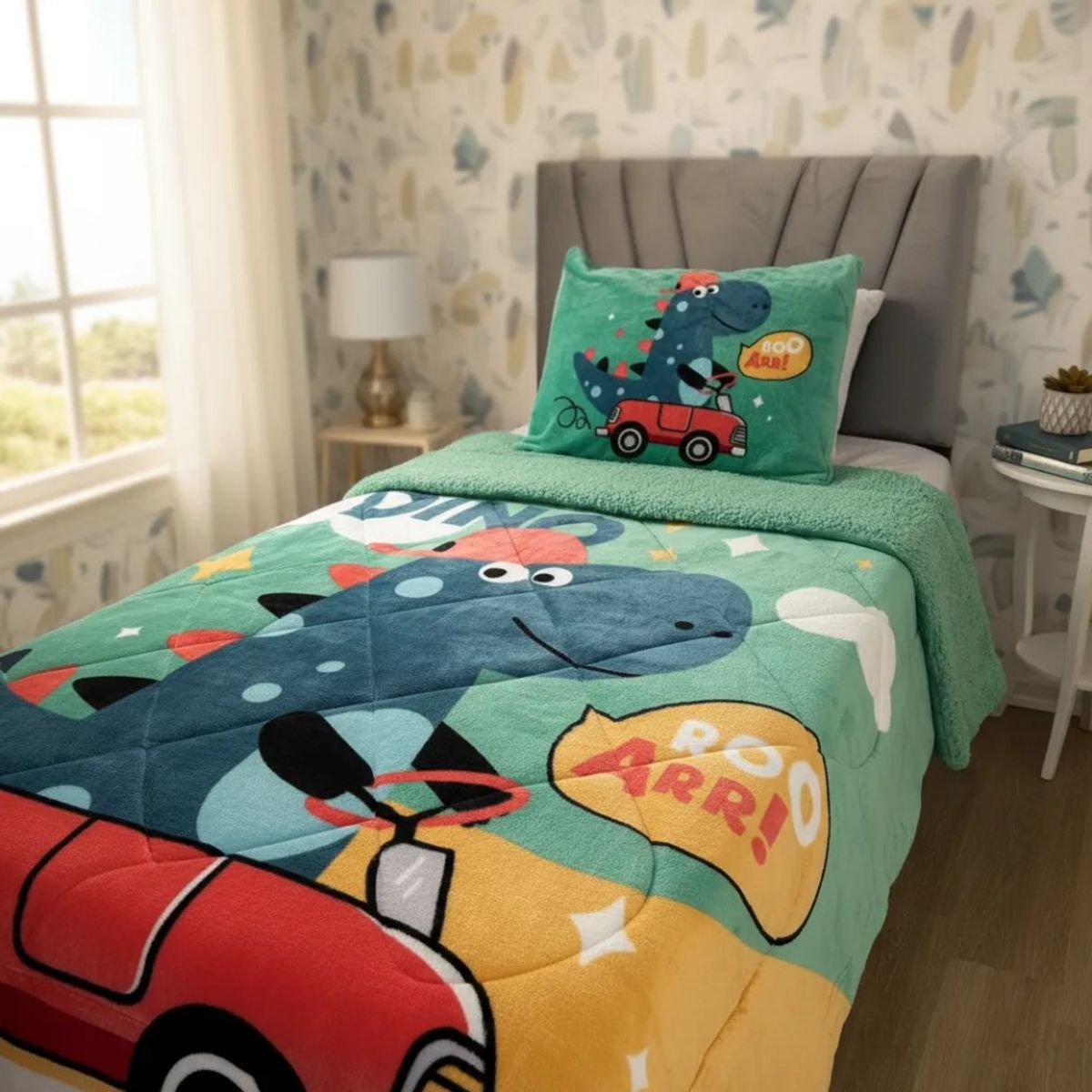 TODOHOGAR SANTIAGO DE CHILE - Cubrecama Infantil Polar con Chiporro 1.5 Plazas – Súper Suave y Calentito