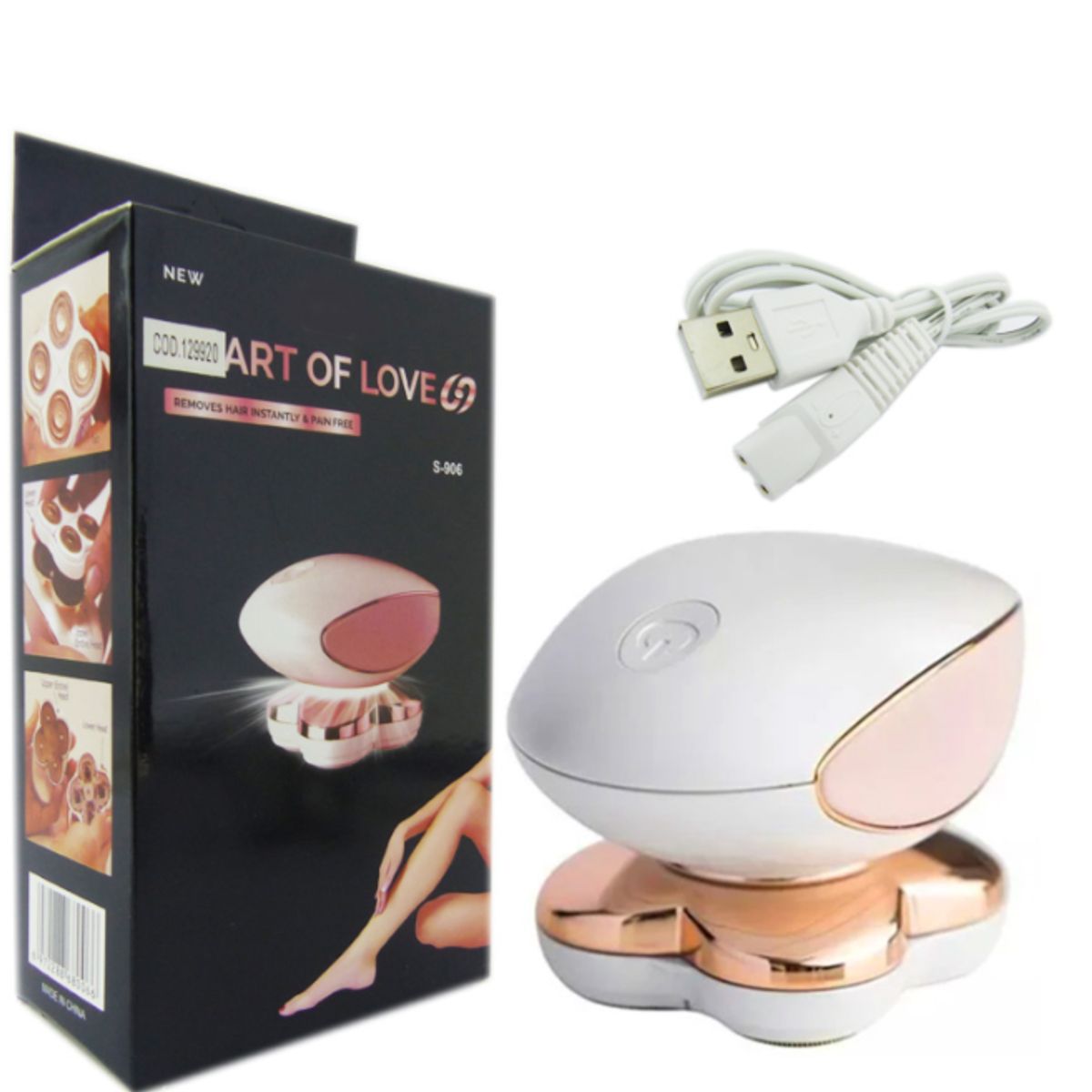 GENERICO - Depiladora Femenina, Recargable Por USB, Con 4 Rodillos