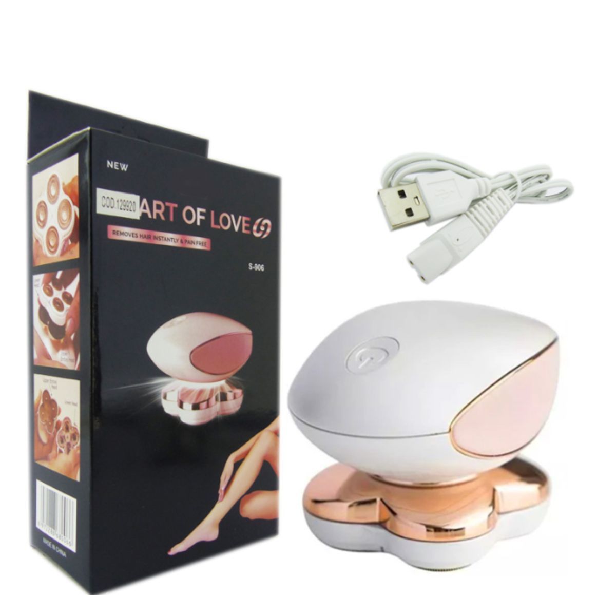 GENERICO - Depiladora Femenina, Recargable Por USB, Con 4 Rodillos