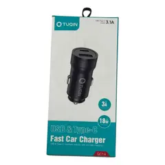 GENERICO - Encendedor De Auto Cargador Doble Usb Qc014 Cable Tipo C