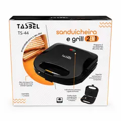 GENERICO - Wafflera Y Sandwichera Grill Eléctrico Tasbel Ts-44 2 En 1