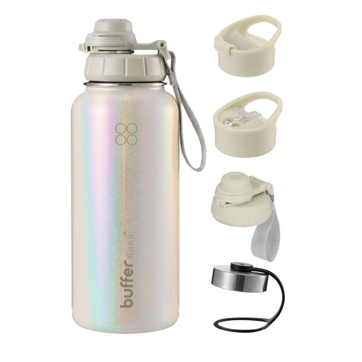 BUFFER FLASK - Termo Botella Agua Termica Acero Inox + Tapas - Agua