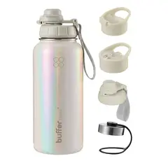 BUFFER FLASK - Termo Botella Agua Termica Acero Inox + Tapas - Agua