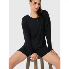 BSOUL - Polera Mujer Twist-Back Negra